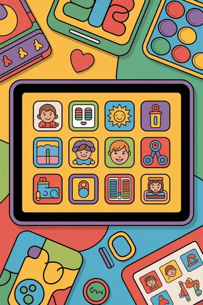 Toddler playing offline travel apps during a road trip – best no WiFi apps for toddlers