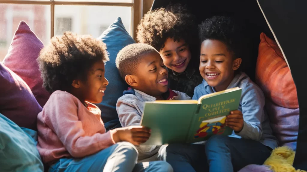 "A mom kneeling to talk to her child, offering praise with a smile — representing words of affirmation in the 5 love languages for kids."