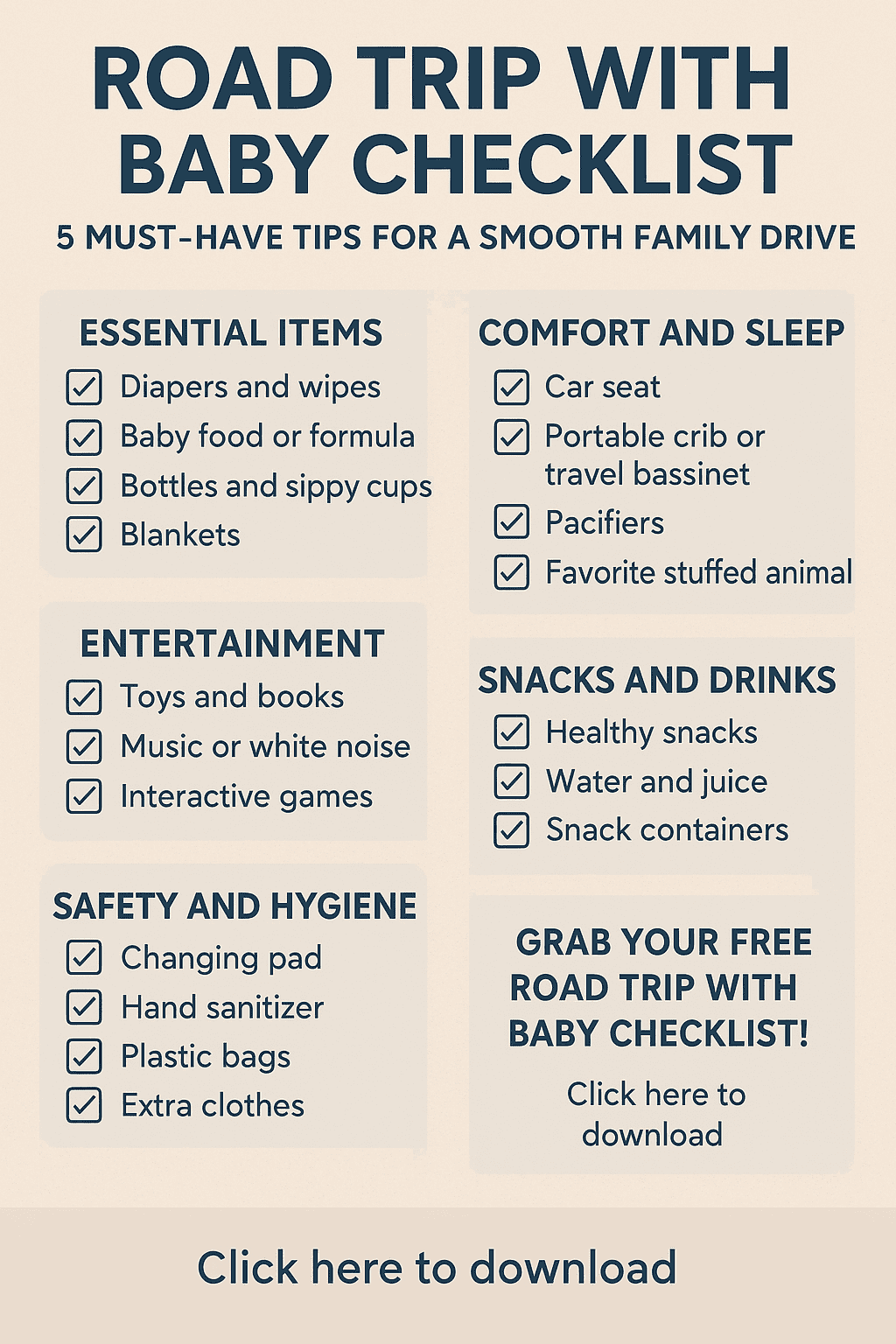 Road Trip with Baby Checklist: 5 Must-Have Tips for a Smooth Family Drive