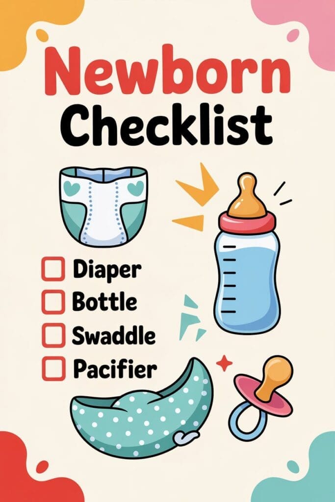 "Checklist for surviving the first weeks with your newborn – essential tips for new parents."