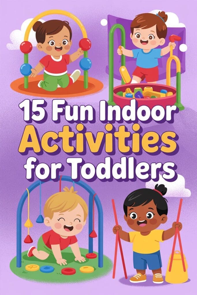 "Indoor activities for toddlers - fun and easy toddler play ideas for screen-free indoor fun"